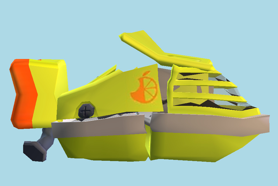 Chibi-Robo! Zip Lash Boat Broken 3d model